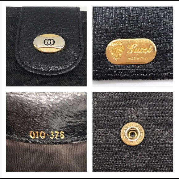 Gucci Monogram Leather & Canvas Wallet - Picture 5 of 8